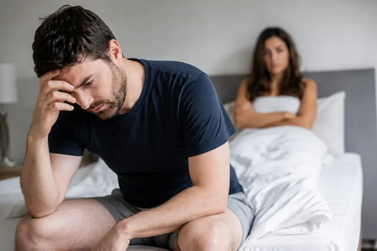Hombre con problemas de erección buscando soluciones en España