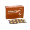 Presentación de Vidalista 20 mg con Tadalafil 20 mg en caja de 10 comprimidos
